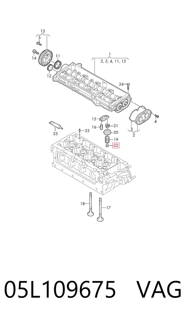 Сальник клапана 05L109675 VAG