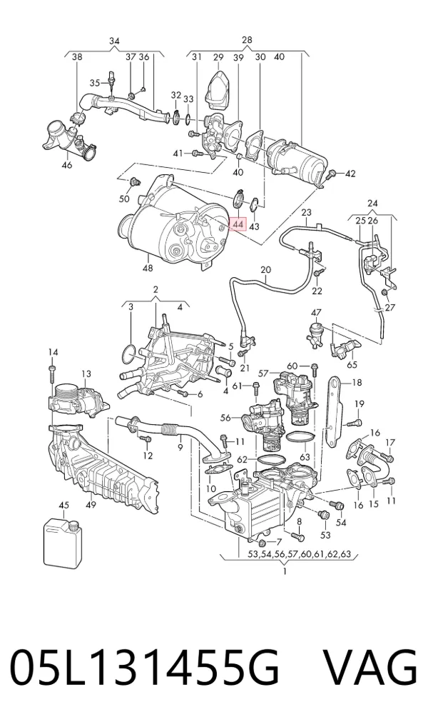 Кронштейн баку паливного 05L131455G VAG