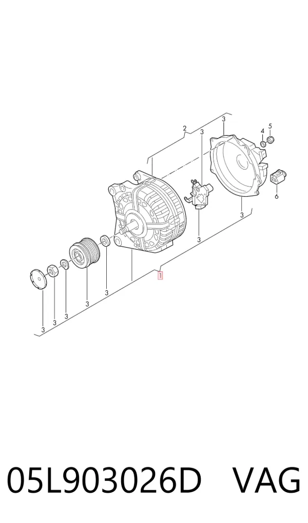 Генератор 05L903026D VAG