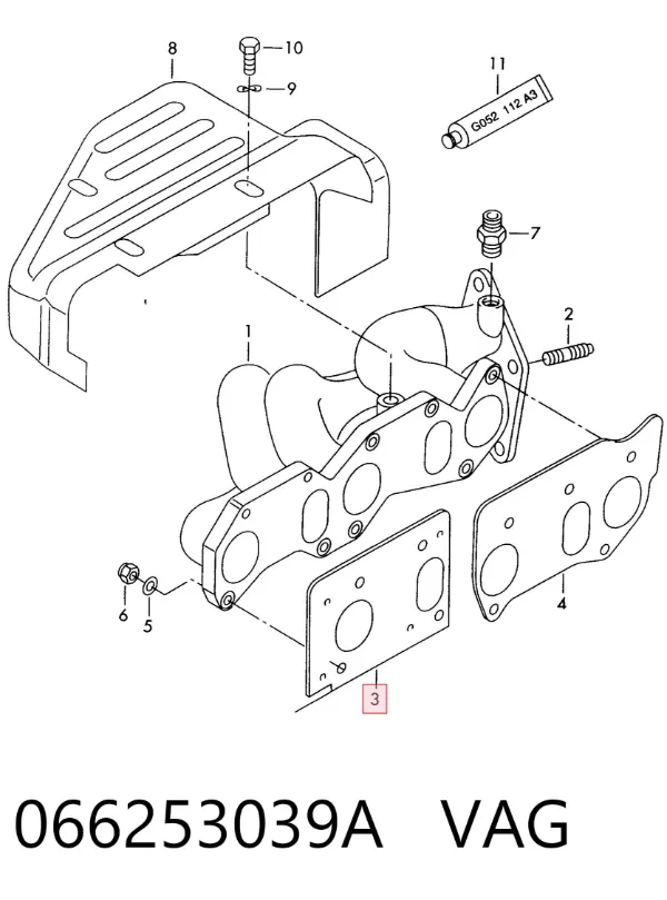 Прокладка колектора Seat Toledo II
