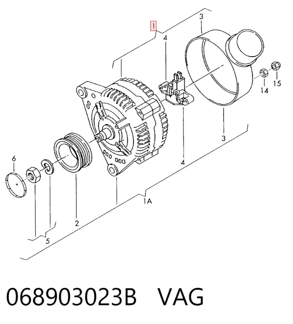 Генератор 068903023B VAG