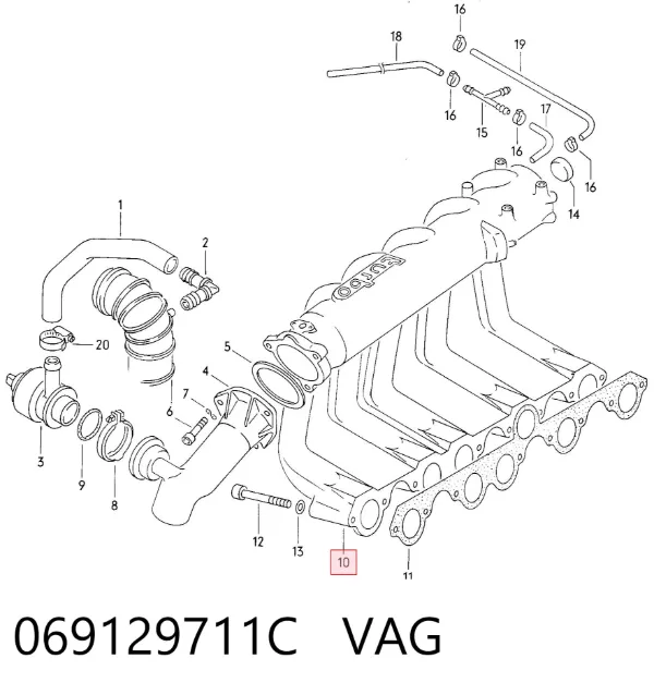 Впускний колектор 069129711C VAG