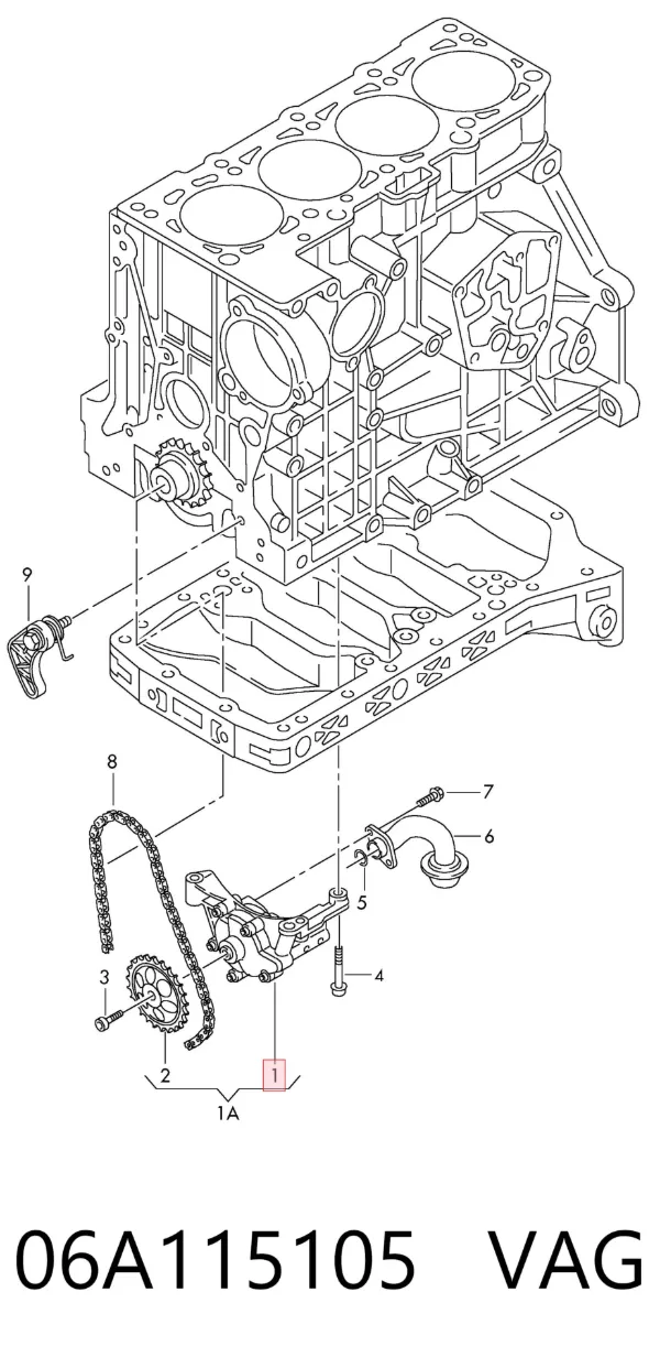 Масляний насос 06A115105 VAG