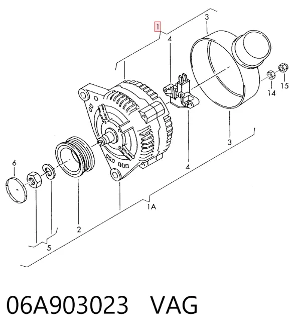 Генератор 06A903023 VAG