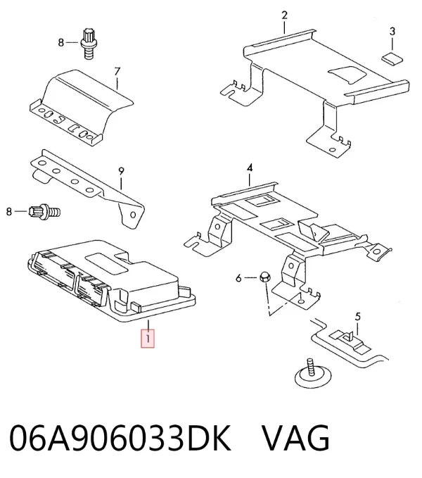Електронний блок керування двигуном 06A906033DK VAG