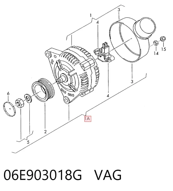 Генератор 06E903018G VAG