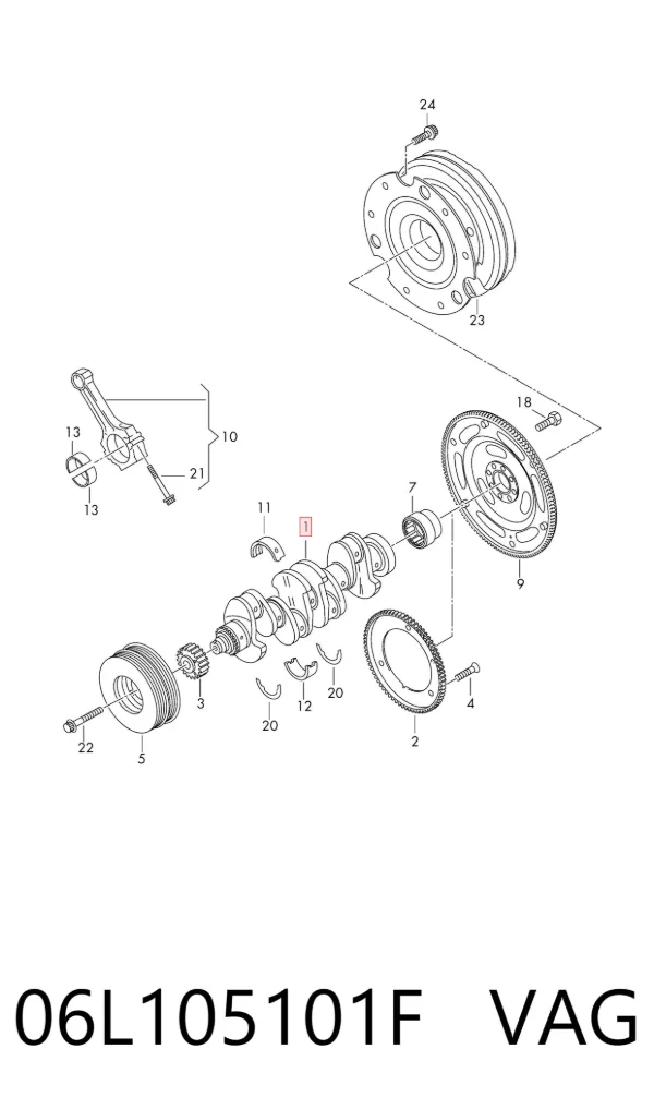 Колінвал 06L105101F VAG