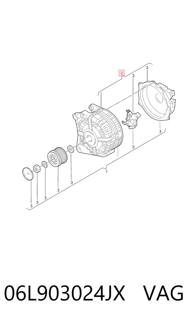 Генератор 06L903024JX VAG