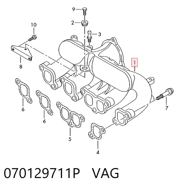 Впускний колектор 070129711P VAG