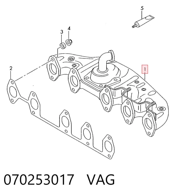 Випускний колектор 070253017 VAG