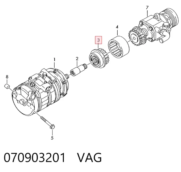 Шків генератора 070903201 VAG