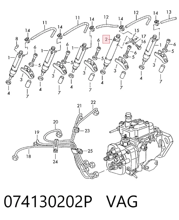 Паливні форсунки 074130202P VAG