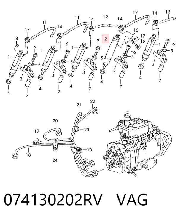 Паливні форсунки 074130202RV VAG