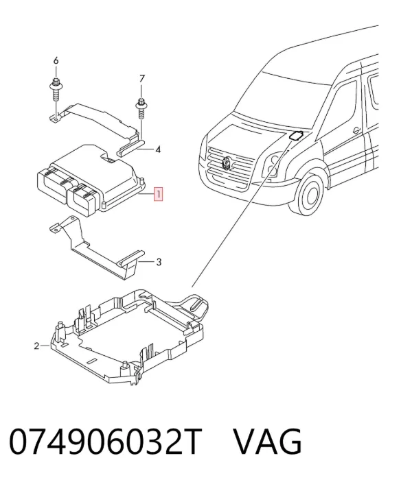Електронний блок керування двигуном 074906032T VAG
