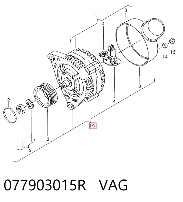 Генератор 077903015R VAG