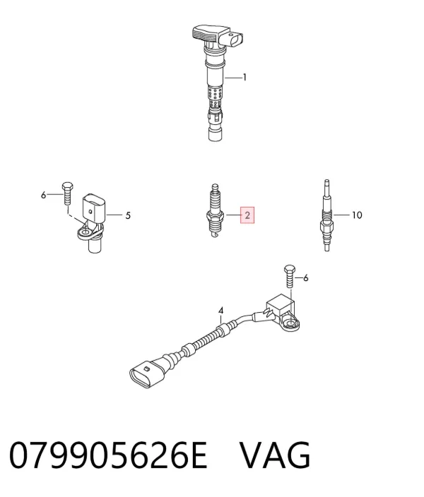 Свічки запалювання 079905626E VAG