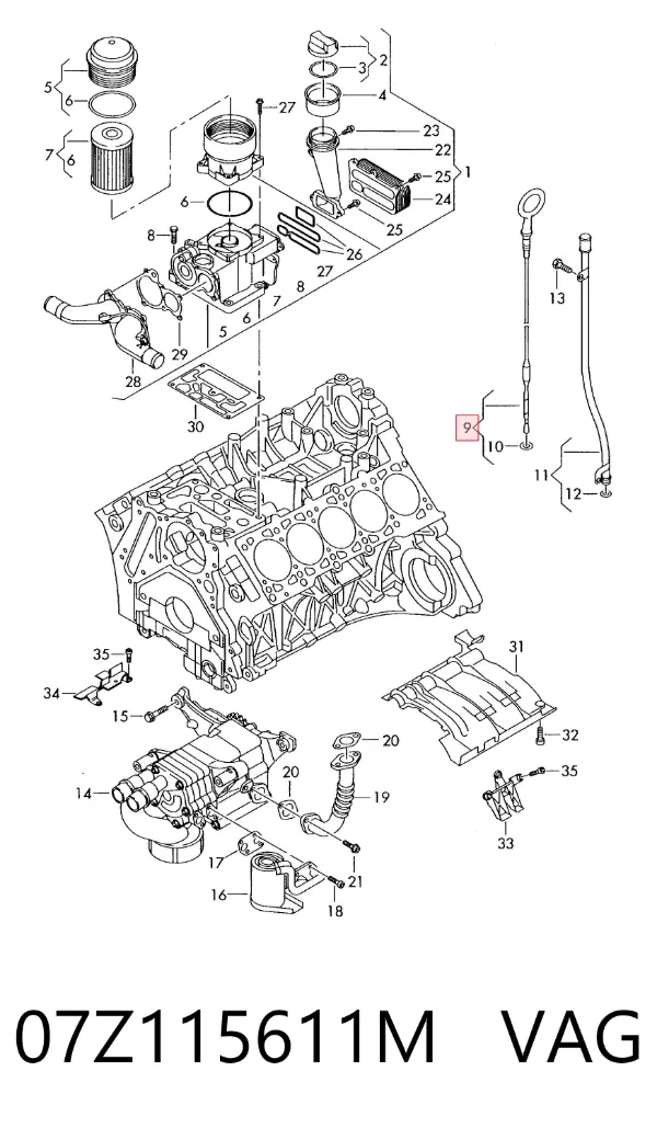 Масляний щуп 07Z115611M VAG