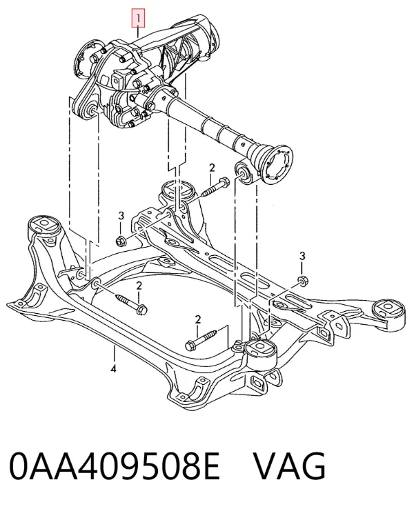 Редуктор передній 0AA409508E VAG