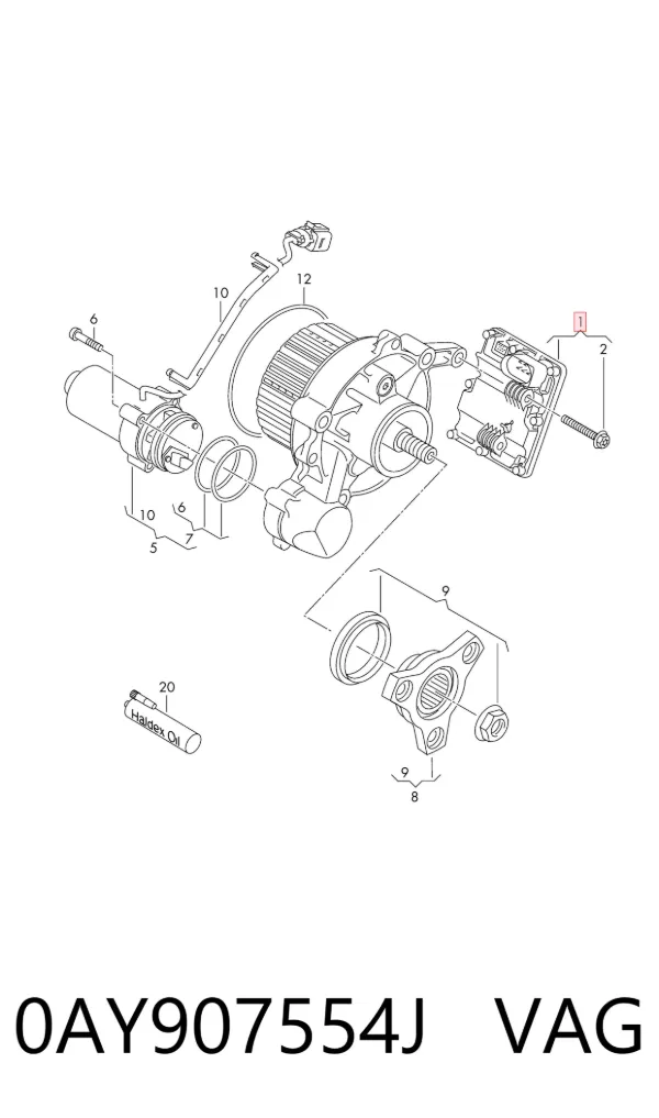 Блок керування муфти Haldex 0AY907554J VAG
