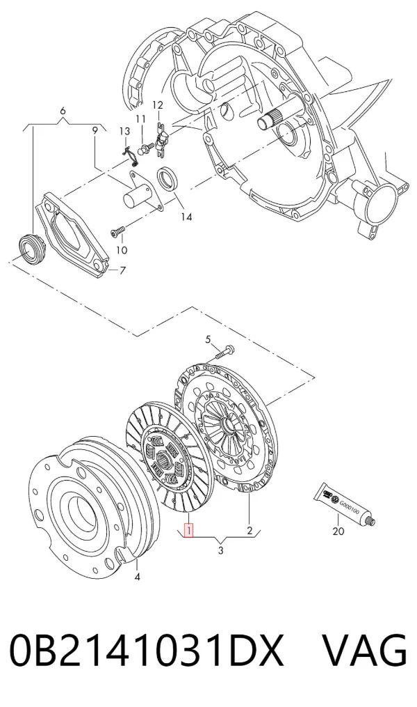 Диск зчеплення 0B2141031DX VAG
