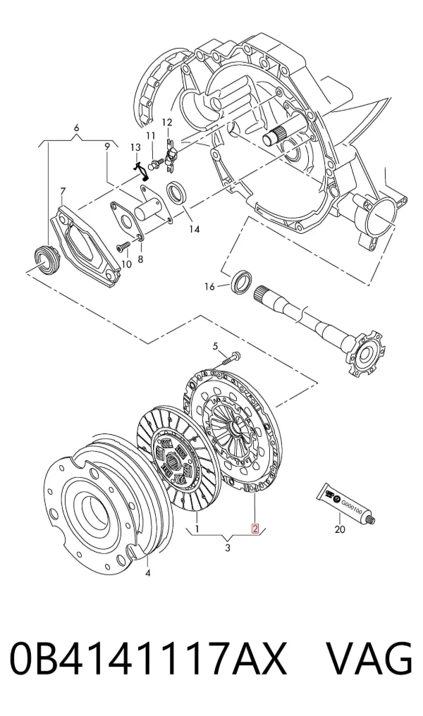 Корзина зчеплення 0B4141117AX VAG