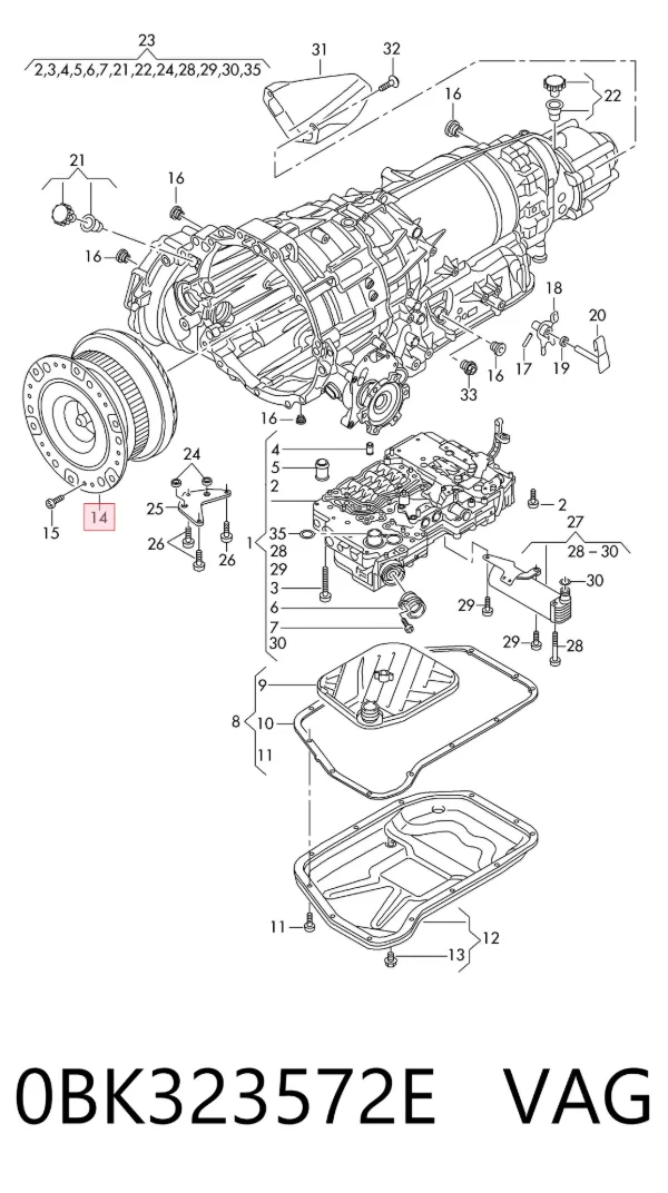 Гідротрансформатор АКПП 0BK323572E VAG