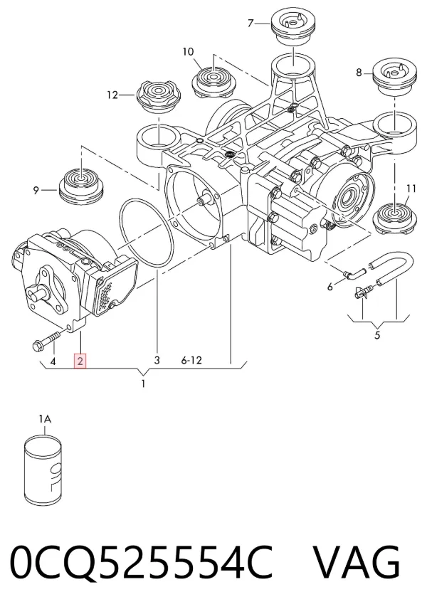 Муфта Haldex 0CQ525554C VAG