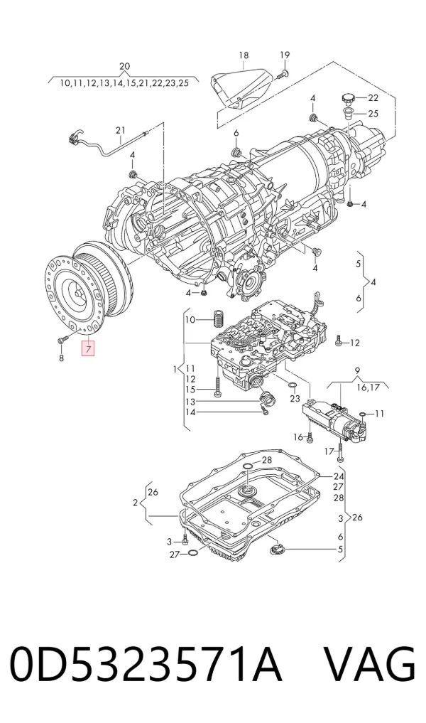 Гідротрансформатор АКПП 0D5323571A VAG