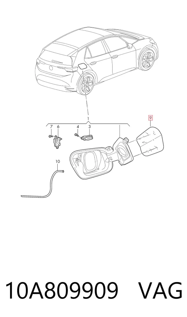 Лючок бензобака 10A809909 VAG
