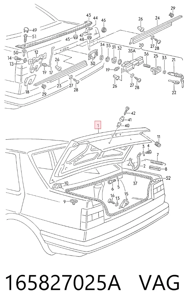 Кришка багажника Volkswagen Jetta II