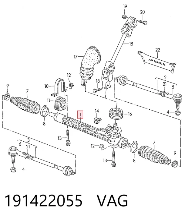 Рульова рейка 191422055 VAG
