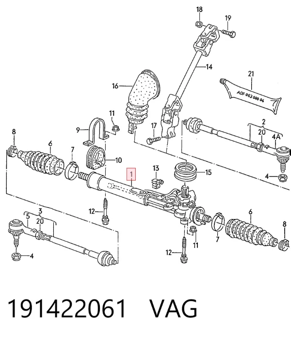 Рульова рейка 191422061 VAG