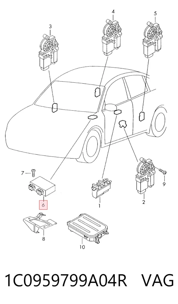 Блок комфорту 1C0959799A04R VAG