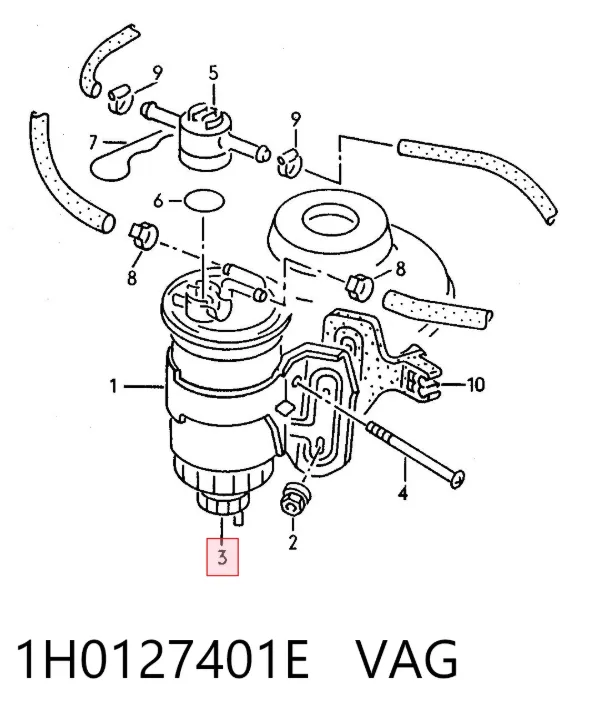 Паливний фільтр 1H0127401E VAG