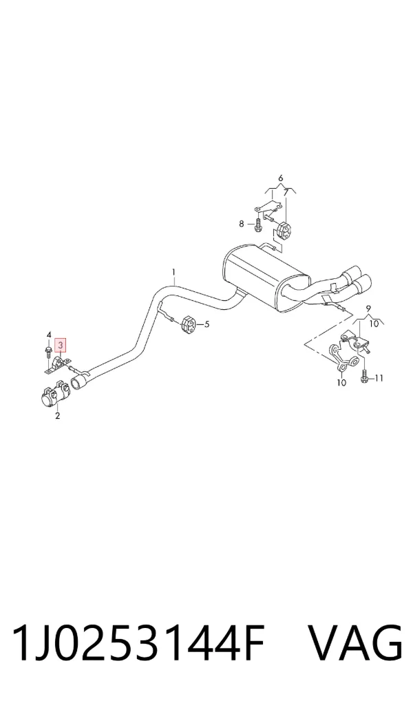 Подушка глушника 1J0253144F VAG