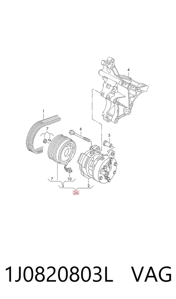 Компресор кондиціонера 1J0820803L VAG