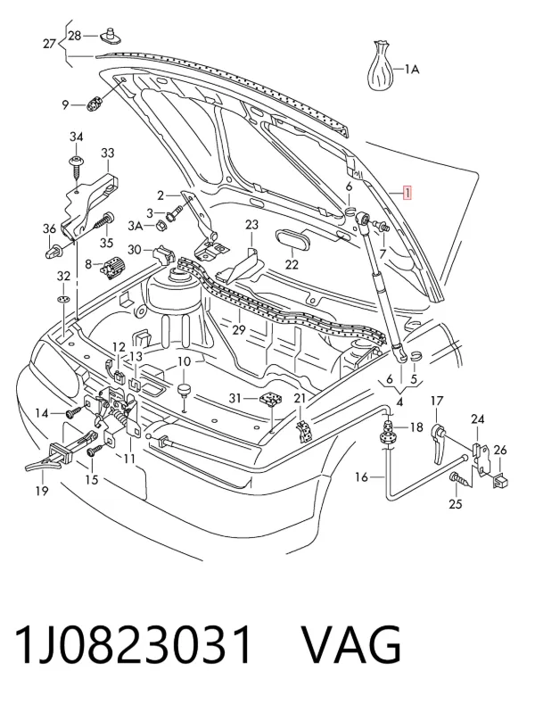Капот 1J0823031 VAG