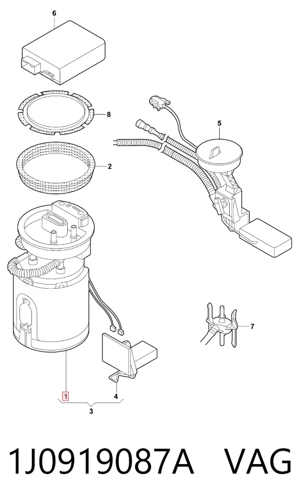 Бензонасос 1J0919087A VAG