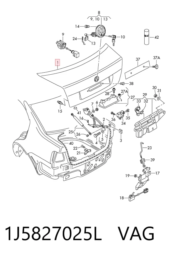 Кришка багажника Volkswagen Bora 1J2