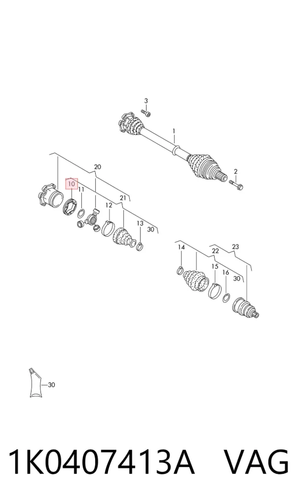  1K0407413A VAG