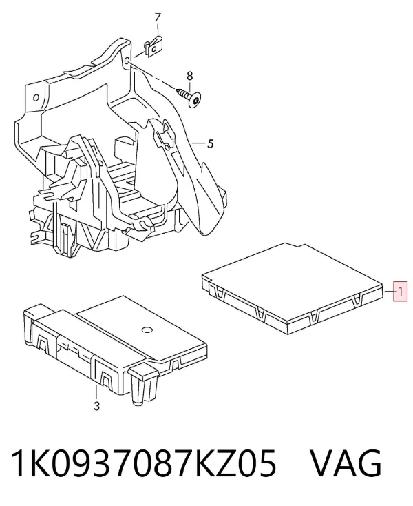 Блок комфорту 1K0937087KZ05 VAG