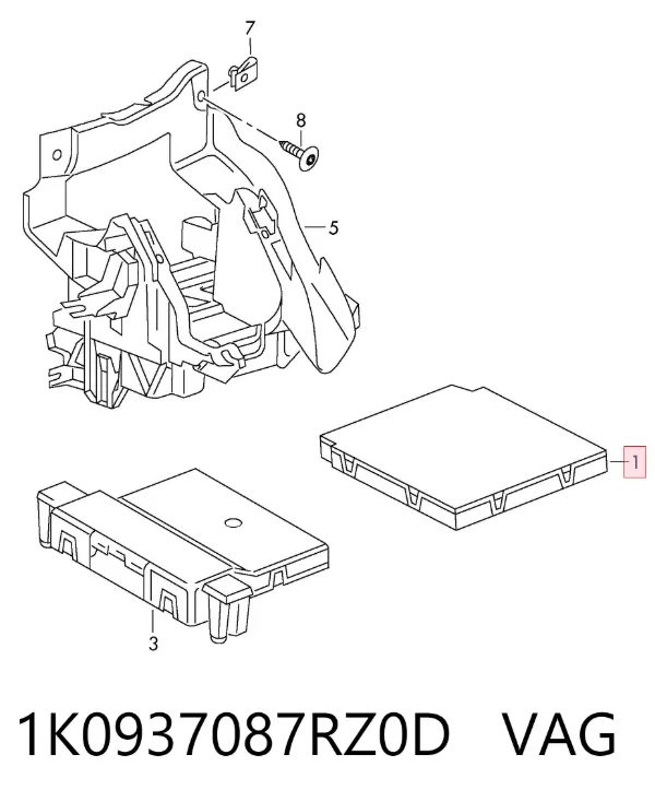 Блок комфорту 1K0937087RZ0D VAG