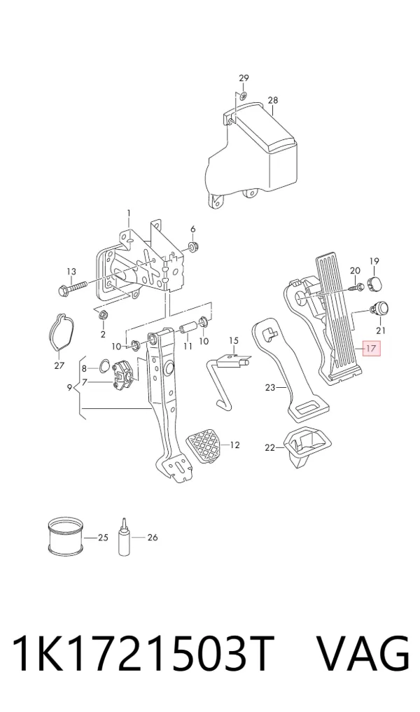 Педаль газу 1K1721503T VAG
