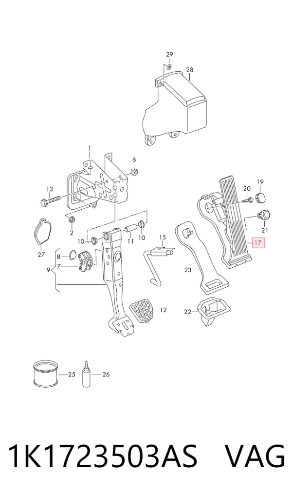 Педаль газу 1K1723503AS VAG