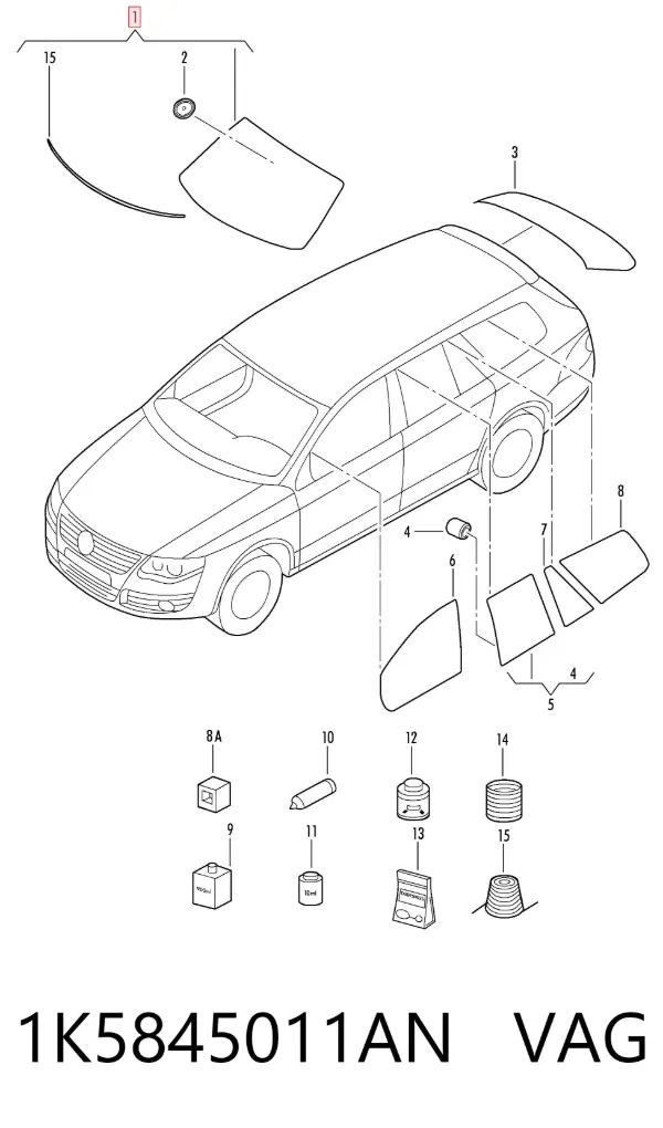 Лобове скло Volkswagen Golf VI