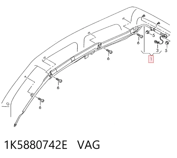 Подушка безпеки, збоку, права, AIRBAG 1K5880742E VAG