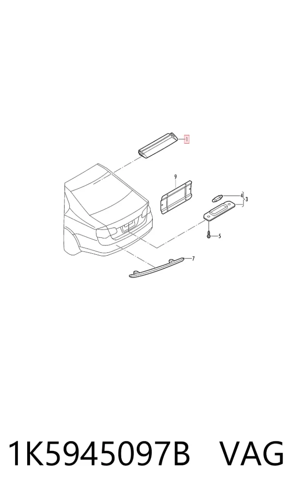 Задній стоп 1K5945097B VAG