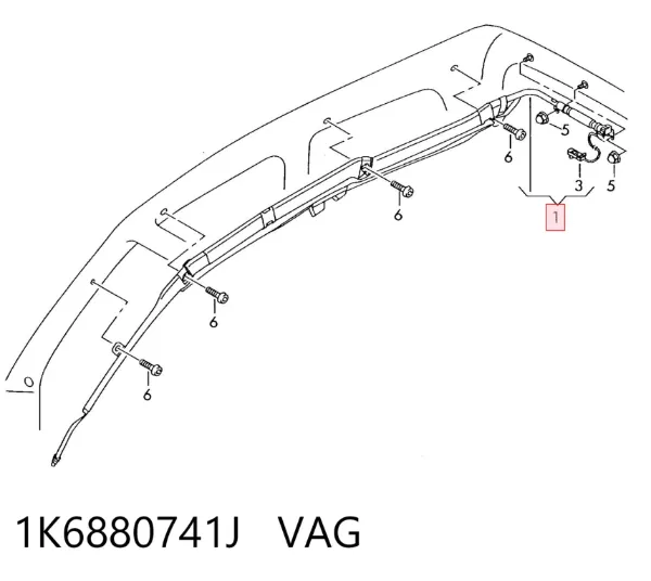 Подушка безпеки, збоку, ліва, AIRBAG 1K6880741J VAG
