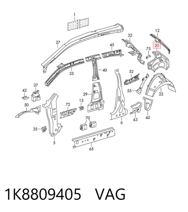  1K8809405 VAG