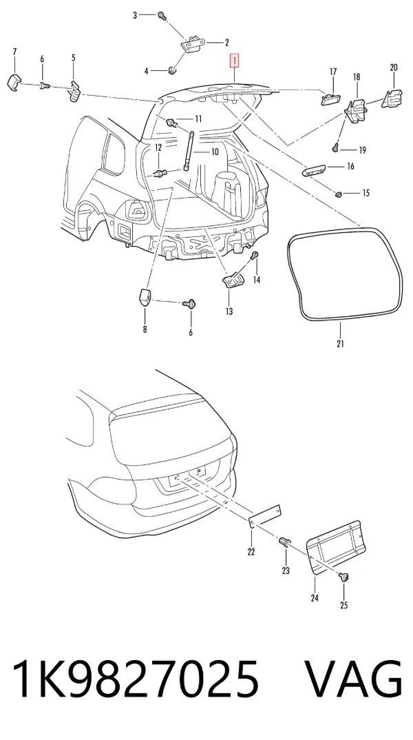 Кришка багажника Volkswagen Golf V